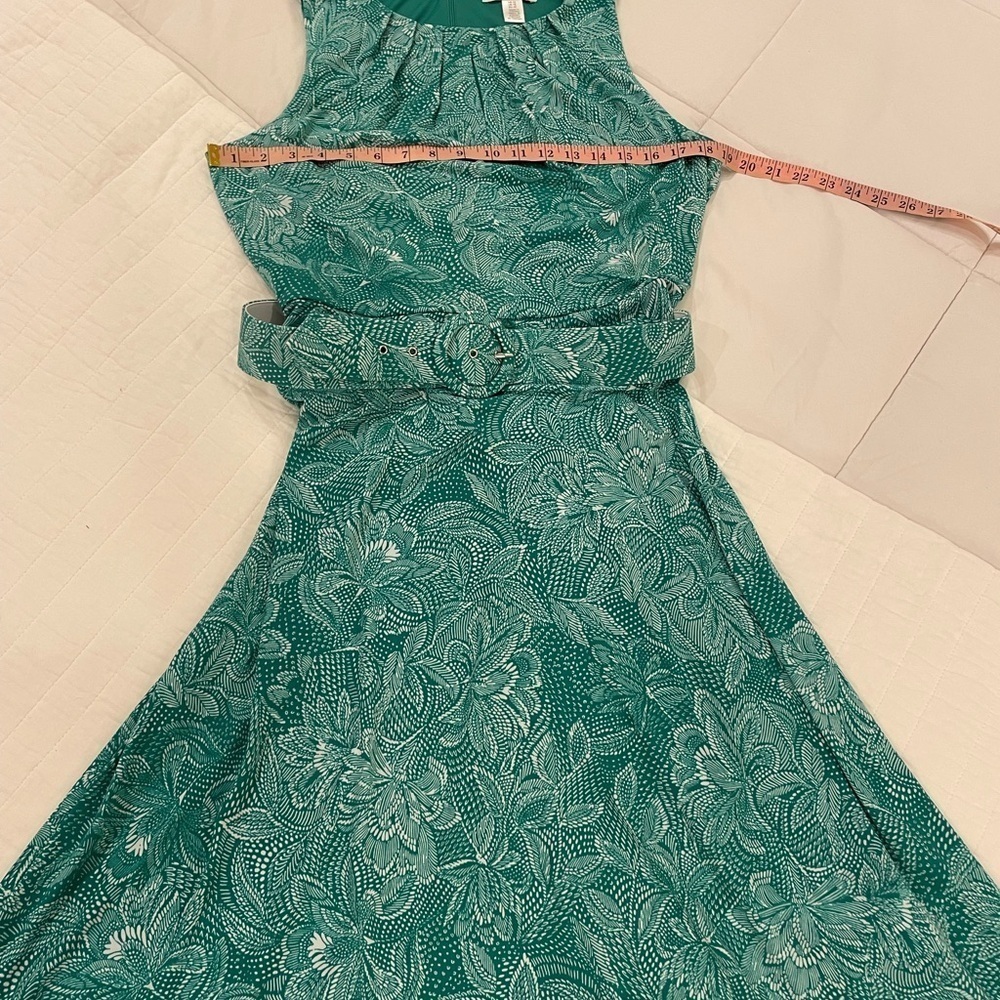 London Times Green Belted Dress size 12 - Picture 7 of 12